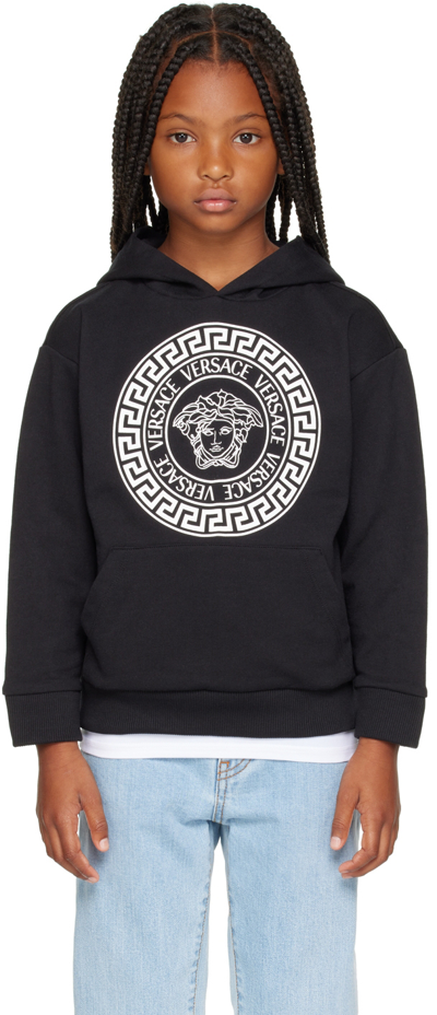 Versace Kids' Medusa Print Hoodie Black