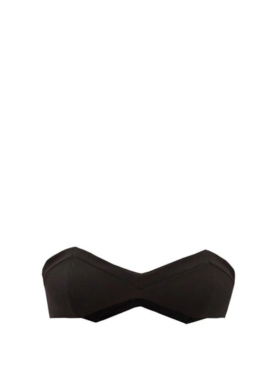 Haight Anna Stretch-crepe Bandeau Bikini Top In Black