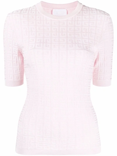 Givenchy 4g Motif Short-sleeve Top In Light Pink