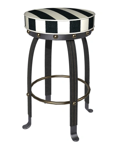 Mackenzie-childs Flatiron Bar Stool - Black