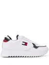 Tommy Jeans Logo Patch Sneakers In White