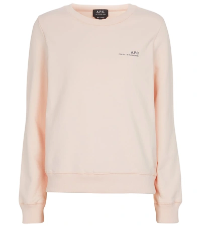 Apc Item Stretch-cotton Sweatshirt In Pink