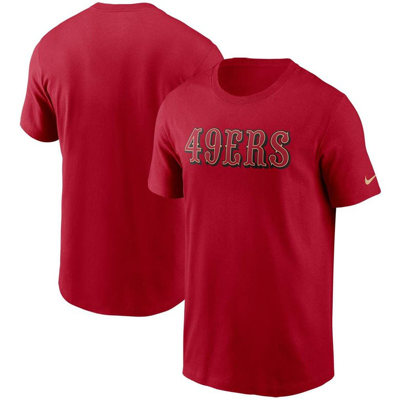 Nike Men's Scarlet San Francisco 49ers Team Wordmark Legend Performance T-shirt In Red