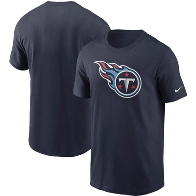 Nike Men's Navy Tennessee Titans Logo Essential Legend Performance T-shirt In Navy