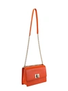 Furla Leather Shoulder Bag In Orange