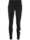 Nike Essentials Swoosh Leggings In Black In Black/sail 