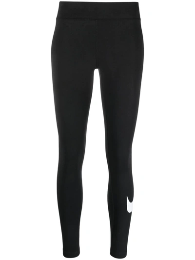 Nike Essentials Swoosh Leggings In Black