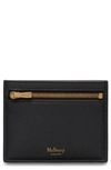 Mulberry Zipped Leather Card Case In Black