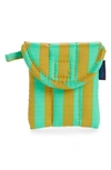 Baggu Puffy Earbud Case In Lawn Stripe