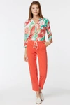 Nydj Relaxed Trouser Pants In Stretch Twill In Poppy