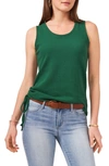 Vince Camuto Side-ruched Knit Tank Top In Rainforest