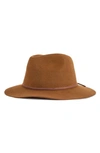 Brixton 'wesley' Wool Fedora In Caramel