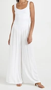 L Agence Nikita Wide Leg Crepe Pants In White