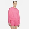 Nike Sportswear Garment Washed Hoodie In Sunset Pulse/black