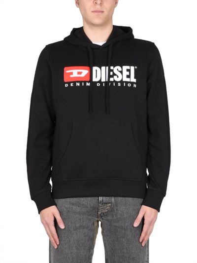 Diesel Mens Black Cotton Sweatshirt