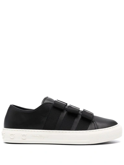 Ferragamo Vara Bow Low-top Trainers In Black