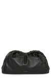 Mansur Gavriel Cloud Lambskin Clutch In Black/ Flamma