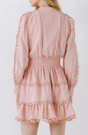 Endless Rose Lace Trim Detail Dress In Pink