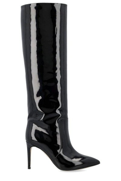 Paris Texas Lizard Skin-effect Knee-high Boots In Black