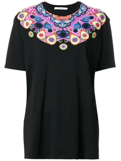 Givenchy Kaleidoscope Print T-shirt In Black