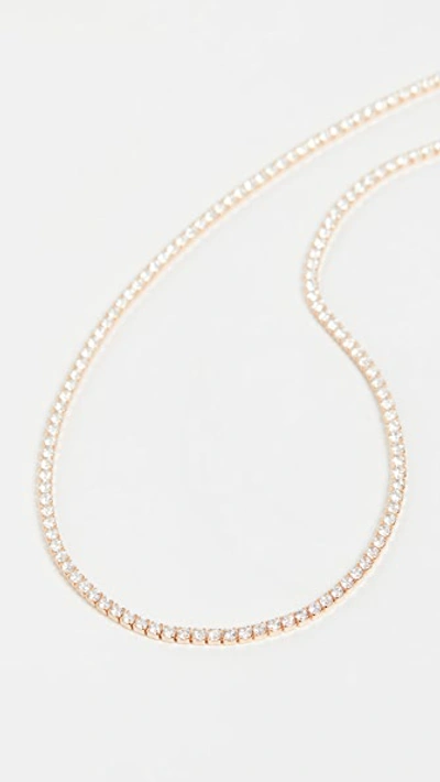 Maison Irem Rhinestone Necklace In Gold