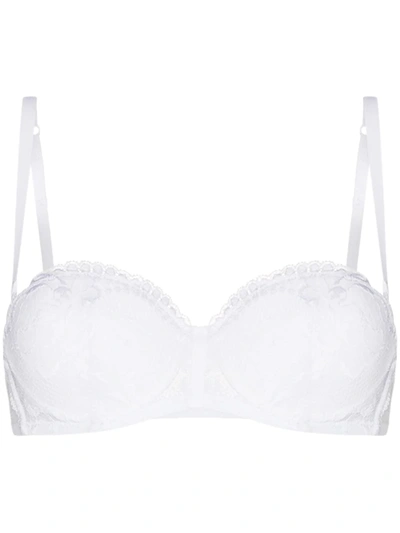 La Perla Brigitta Lace Bandeau Bra In Weiss