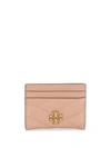 Tory Burch Kira Chevron Card Case In Neutrals