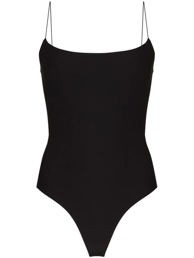 Alix Nyc Hirst Open-back Bodysuit In Schwarz