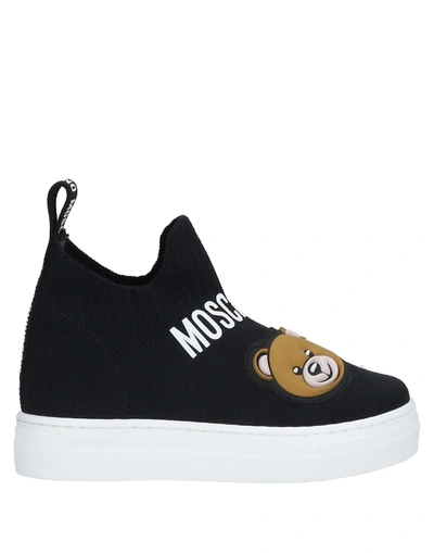 Moschino Teen Sneakers In Black