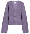 Khaite The Scarlet Cashmere Cardigan In Purple