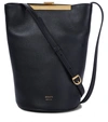 Khaite Black Etta Patent Leather Bucket Bag