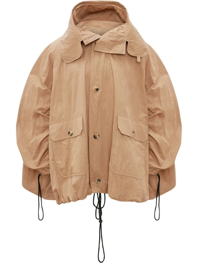 Jw Anderson Tan Short Bubble Parka In Neutrals