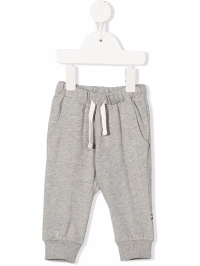 Molo Babies' Simme Organic Cotton Track Trousers In 灰色