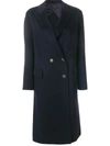 Joseph Double Breasted Coat In Blue