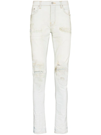 Purple Brand Slim-fit Denim Jeans Super Light Indigo In White