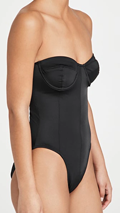 Norma Kamali Corset Mio Strapless One-piece Swimsuit In Black