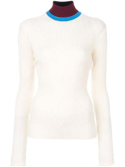 Calvin Klein 205w39nyc High Neck Slim-fit Jumper - White