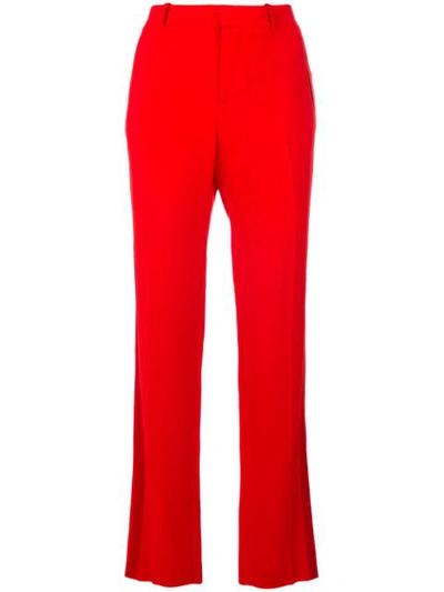 Givenchy High-waisted Tailored Trousers In Red