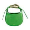 Chloé Kiss Small Leather Crossbody In Vibrant Green