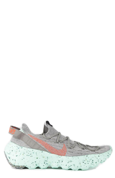 Nike Grey & Green Space Hippie 04 Sneakers In Gray