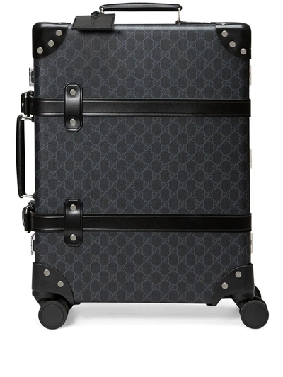 Gucci Gg Supreme Print Suitcase In Black