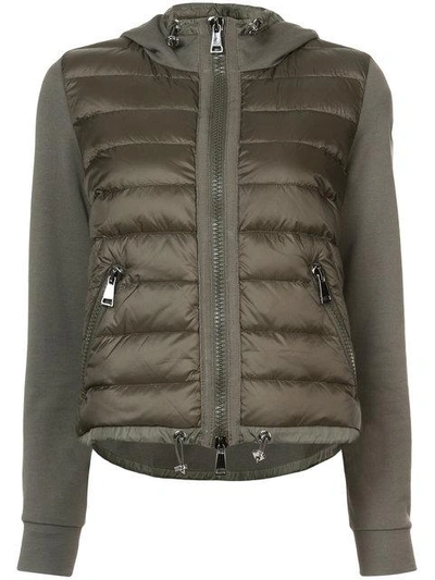 Moncler Padded Front Hooded Jacket In *827 Olive