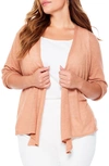 Nic + Zoe 4-way Lightweight Cardigan In Soft Copper