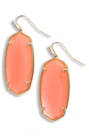Kendra Scott Faceted Elle Drop Earrings In Gold Coral Illusion