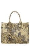 Vince Camuto Orla Canvas Tote In Yellow