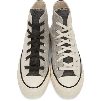 Converse Ssense Exclusive Off-white & Grey Chuck 70 Hi Sneakers In Turbulence