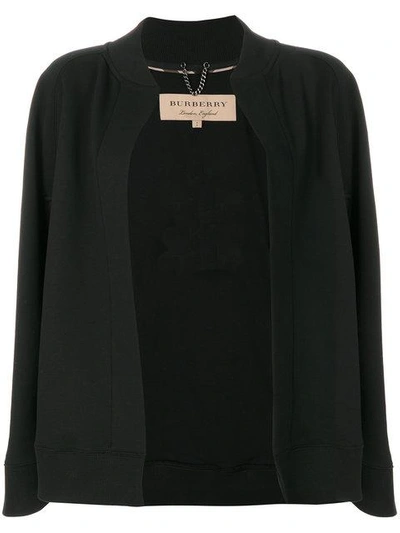 Burberry Embroidered Jersey Cape In Black