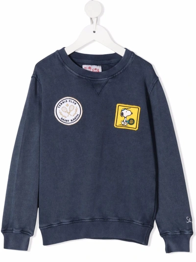 Mc2 Saint Barth Teen Patch-embellished Sweatshirt In Blue