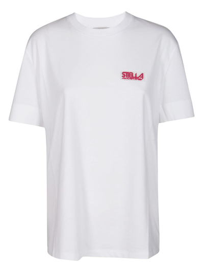 Stella Mccartney T-shirt With Logo Application In White