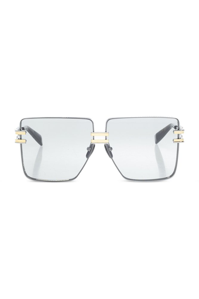 Balmain Eyewear Gendarme Oversize-frame Sunglasses In Grey